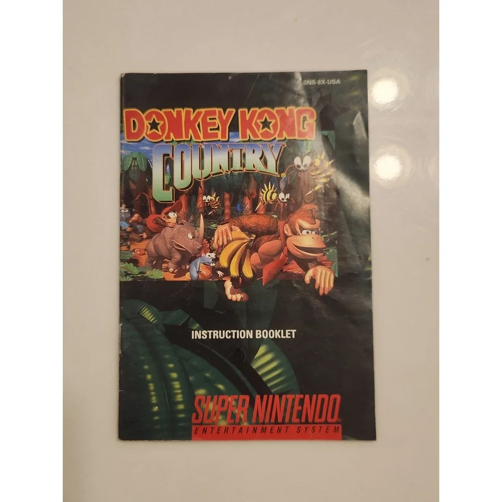 Donkey Kong Country (Super Nintendo Entertainment System, 1994) Game + Manual